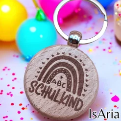 Best Schulkind Holz Schlüsselanhänger / Schulranzen-Anhänger / Schultütenfüllung/ Einschulungs-Geschenk/personalisiert Kinder Einschulung