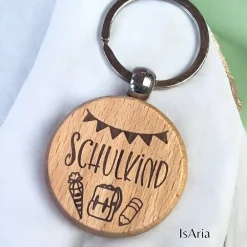 Clearance Schulkind Holz Schlüsselanhänger / Schulranzen-Anhänger / Schultütenfüllung/ Einschulungs-Geschenk/personalisiert Kinder Einschulung