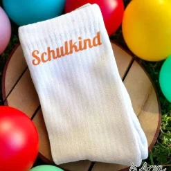 Einschulung|IsAria Schulkind Socken,Tennissocken, Personalisierbar, Strümpfe, Geschenkidee Einschulung