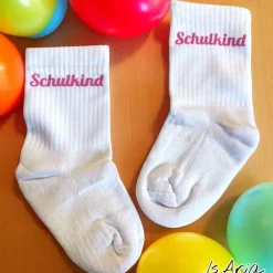 Einschulung|IsAria Schulkind Socken,Tennissocken, Personalisierbar, Strümpfe, Geschenkidee Einschulung