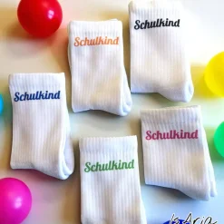 Einschulung|IsAria Schulkind Socken,Tennissocken, Personalisierbar, Strümpfe, Geschenkidee Einschulung