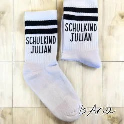 Discount Schulkind Socken,Tennissocken, Personalisierbar, Strümpfe, Geschenkidee Einschulung Kinder Einschulung