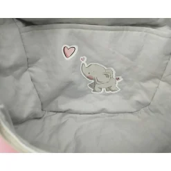 Kinderrucksack|Nähtante Christina Schultertasche, Kitatasche, Rucksack, Musikbox-Tasche, Elefant, rosa