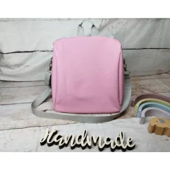 Kinderrucksack|Nähtante Christina Schultertasche, Kitatasche, Rucksack, Musikbox-Tasche, Elefant, rosa