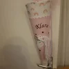 Best Schultüte aus Stoff bestickt mit einem Einhorn 3D, Namen und Datum 70cm Rohling Kinder Schultüten