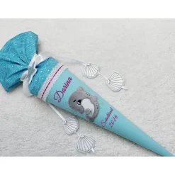 Clearance Schultüte aus Stoff Delfin Kinder Schultüten