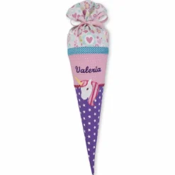 Clearance Schultüte aus Stoff für Geschwister, Stoffschultüte für Geschwister, Geschwistertüte,Geschwisterschultüte, Kindergartentüte für Mädchen Kinder Schultüten