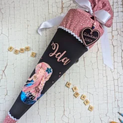 Best Schultüte aus Stoff Meerjungfrau Nixe mit Name – personalisierte Zuckertüte Einschulung Kinder Schultüten