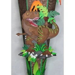 Best Schultüte Dinosaurier „T-Rex“ mit Vulkan 85 cm 6-eckig  Farbvarianten Kinder Schultüten