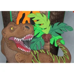 Best Schultüte Dinosaurier „T-Rex“ mit Vulkan 85 cm 6-eckig  Farbvarianten Kinder Schultüten