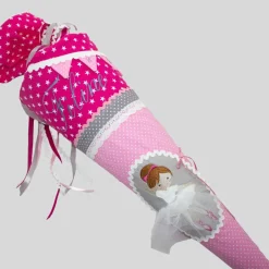 Schultüten|TigaLovesYou Schultüte Einschulung 2022 Ballerina Pink Rosa Grau