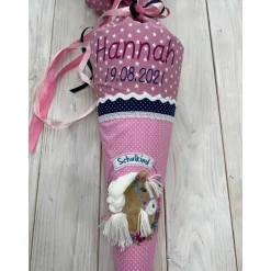 Clearance Schultüte Einschulung 2022 Pferd Boho Rosa Blau Kinder Schultüten
