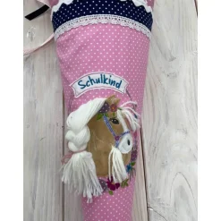 Clearance Schultüte Einschulung 2022 Pferd Boho Rosa Blau Kinder Schultüten