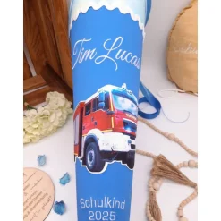 Clearance Schultüte Feuerwehr passend zum Step by Step Ninja Zazu, personalisierte Schultüte Kinder Schultüten