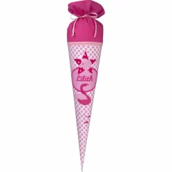 Best Schultüte Mädchen, Stoffschultüte Einhorn, Flamingo Schultüte aus Stoff Pink Kinder Schultüten