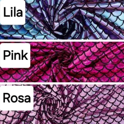 Schultüte Meerjungfrau aus Stoff / 70cm für Mädchen I Mittelteil lila I mit Schwanzflosse rosa Kinder Einschulung
