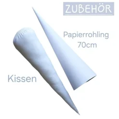 Schultüte Meerjungfrau aus Stoff / 70cm für Mädchen I Mittelteil lila I mit Schwanzflosse rosa Kinder Einschulung