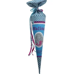 Schultüten|TigaLovesYou Schultüte Meerjungfrau Stern, Muschel, Glitzer Schuppenstoff