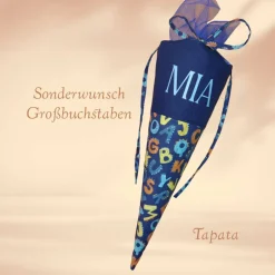 Discount Schultüte mit Namen / Vorschultüte mit Namen, Geschwister Schultüte - Buchstaben gezackt Kinder Schultüten