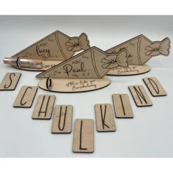 Outlet Schultüte mit Wunschname aus Holz – Personalisiertes Geldgeschenk zur Einschulung & Kindergarten Abschied Kinder Einschulung