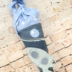 Discount Schultüte "Rakete", 50 cm, Zuckertüte, Jeans Upcycling, Kinder Schultüten