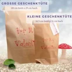 Schultüten|Nanös Welt Schultüte Set Geschenktüte Fast-Schulkind-Tüte Kind Einschulung mit Geschenkanhänger aus Papier und Kordel in rot-weiß