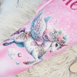 Schultüten|Nähwerkstatt by Juli-Anne Schultüte Stoff + Tüll Alicorn Pegasus rosa Pink  Tüll  70cm 85cm   *personalisierbar und mit Kisseninlet