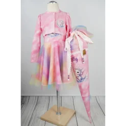 Best Schultüte Stoff + Tüll Monddrache Glitzer Regenbogen bunt   70cm 85cm   *personalisierbar und mit Kisseninlet Kinder Schultüten