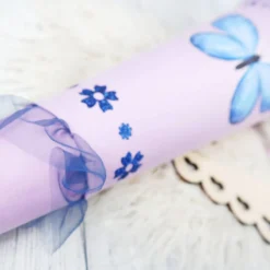 Schultüte Stoff + Tüll Schmetterling Flieder Dunkelblau  70cm 85cm   *personalisierbar und mit Kisseninlet Kinder Schultüten