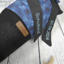 Schultüten|Nähwerkstatt by Juli-Anne Schultüte Stoff Angel Angler Fisch Blau Schwarz 70cm 85cm   *personalisierbar und mit Kisseninlet