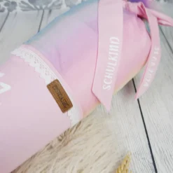Schultüten|Nähwerkstatt by Juli-Anne Schultüte Stoff Ballerina mit Schmetterlingen Regenbogen Glitzer  Tüll 70cm 85cm   *personalisierbar und mit Kisseninlet