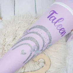 Sale Schultüte Stoff Glitzer Regenbogen Schmetterlinge Flieder Bunt 70cm 85cm   *personalisierbar und mit Kisseninlet Kinder Schultüten