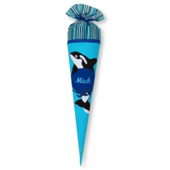 Best Schultüte, Stoffschultüte, Schultüte aus Stoff Motiv : Orca, Schwertwal Kinder Schultüten