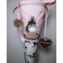 Best Schultüte Zuckertüte mit Boho Pferd, personalisierbar, kurzfristig lieferbar! Kinder Schultüten