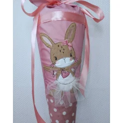 Schultüten|Tina S Schultüte Zuckertüte mit Hase, personalisierbar, kurzfristig lieferbar!