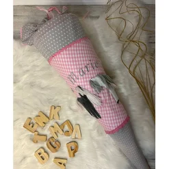 Clearance Schultüte, Zuckertüte, Schulstart, Pferd, Fell, gestickt, Pony, Blumen, genäht, mit Namen, personalisierbar, Einschulung Kinder Schultüten