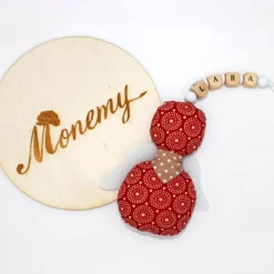 Best Schutzengel / Glücksbringer rot beige mit Namen personalisiert / Schutzengel Taufe / Engel aus Stoff / Geschenk Geschenke