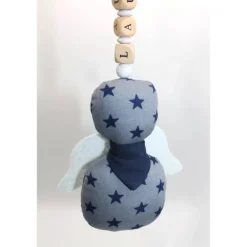 Best Schutzengel / Glücksbringer grau Sterne mit Namen personalisiert / Schutzengel Taufe / Engel aus Stoff / Geschenk Geburt Geschenke