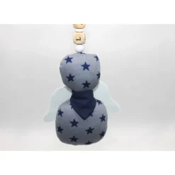 Best Schutzengel / Glücksbringer grau Sterne mit Namen personalisiert / Schutzengel Taufe / Engel aus Stoff / Geschenk Geburt Geschenke