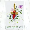 Schutzengel Ballerina goldfarben/rot – Glücksbringer Anhänger mit Karabiner Geschenke