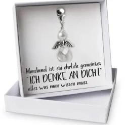 Clearance Schutzengel Glasperlen Anhänger mit Geschenkschachtel Mutmacher