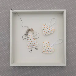 Sale Schutzengel "Herzchen" aus Draht + 2 Anhänger, Geldgeschenk Geschenke