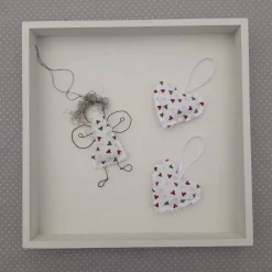 Sale Schutzengel "Herzchen" aus Draht + 2 Anhänger, Geldgeschenk Geschenke