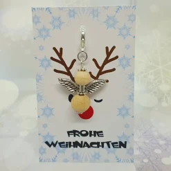 Sale Schutzengel Holzperlen silber gold perlmutt natur mit Karabiner – Geschenk & Anhänger Geschenke