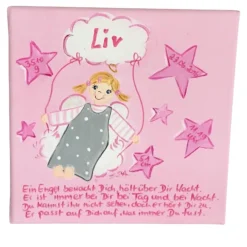 Schutzengelbild Schutzengel Bild für Mädchen zur Taufe Geburt Geschenke