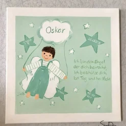 Sale Schutzengelbild Schutzengel Bild für Jungen zur Taufe Geburt Geschenke