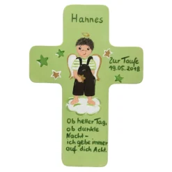Sale Schutzengelkreuz für Jungs Taufkreuz, Kinderkreuz Geschenk zur Taufe / Geburt Geschenke