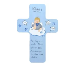 Sale Schutzengelkreuz für Jungs Taufkreuz, Kinderkreuz Geschenk zur Taufe / Geburt Geschenke