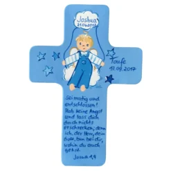 Outlet Schutzengelkreuz für Jungs Taufkreuz, Kinderkreuz Geschenk zur Taufe / Geburt Geschenke