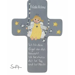 Sale Schutzengelkreuz  Mädchen Taufkreuz, Kinderkreuz Geschenk zur Taufe / Geburt Geschenke